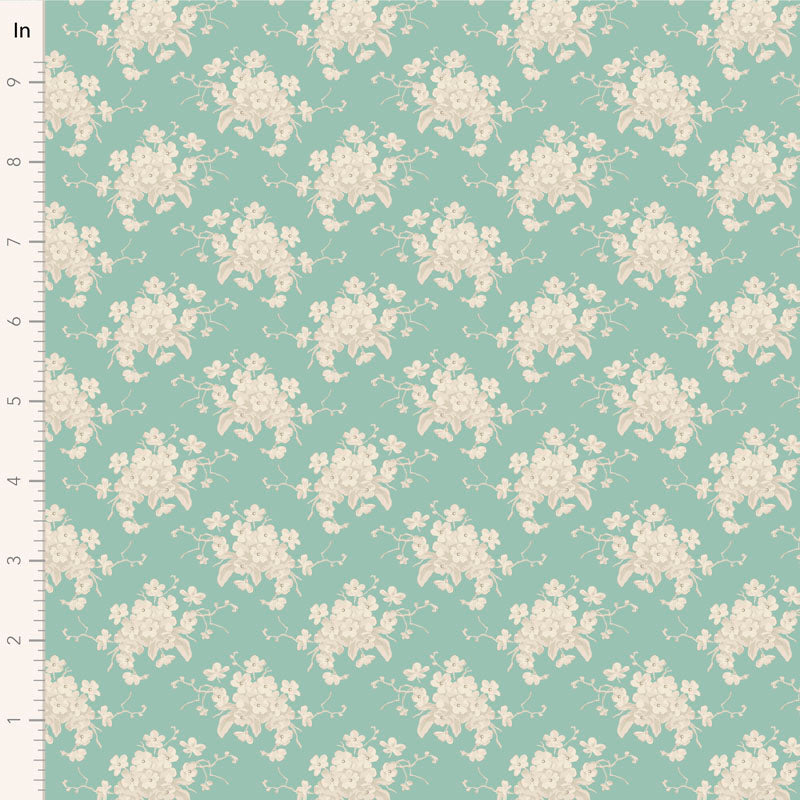 Sunday Brunch by Tilda: White Flower Teal