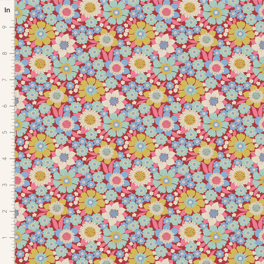 Wallflower by Tilda: Lauren Burgundy