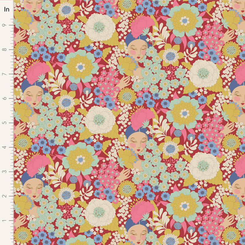 Wallflower by Tilda: Wallflower Burgundy