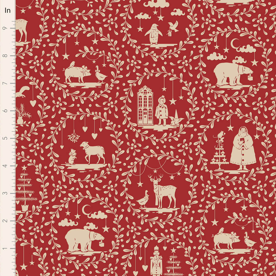 PRE-ORDER Merry Little Christmas by Tilda: Paperscenes Burgundy