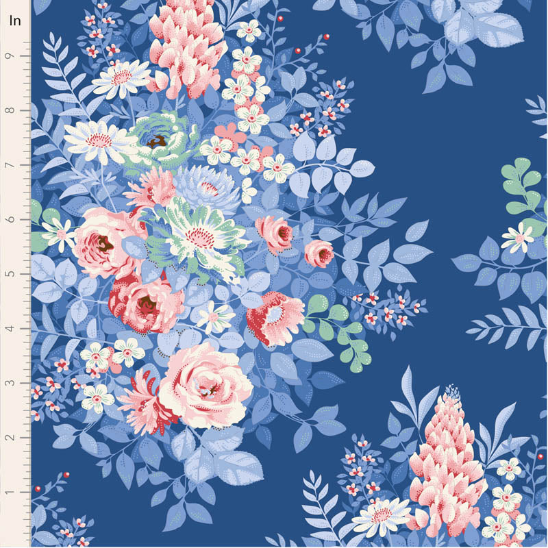 Something Blue by Tilda Fabrics: Whimsyflower Night