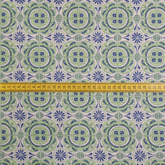 Mosaic Bloom: Large Green Mosaics