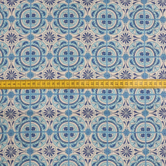 Mosaic Bloom: Large Blue Mosaics