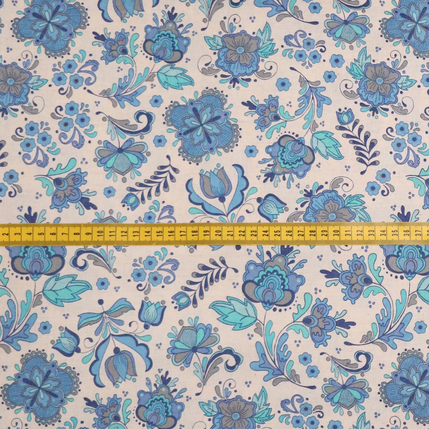 Mosaic Bloom: Large Blue Floral