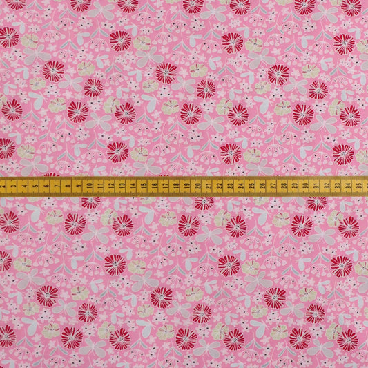 Spring Mischief: Pink Butterfly and Florals