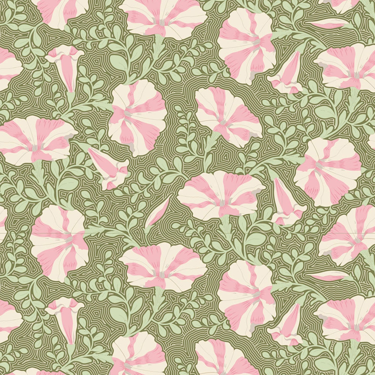Garden Life by Tilda: Striped Petunia Green