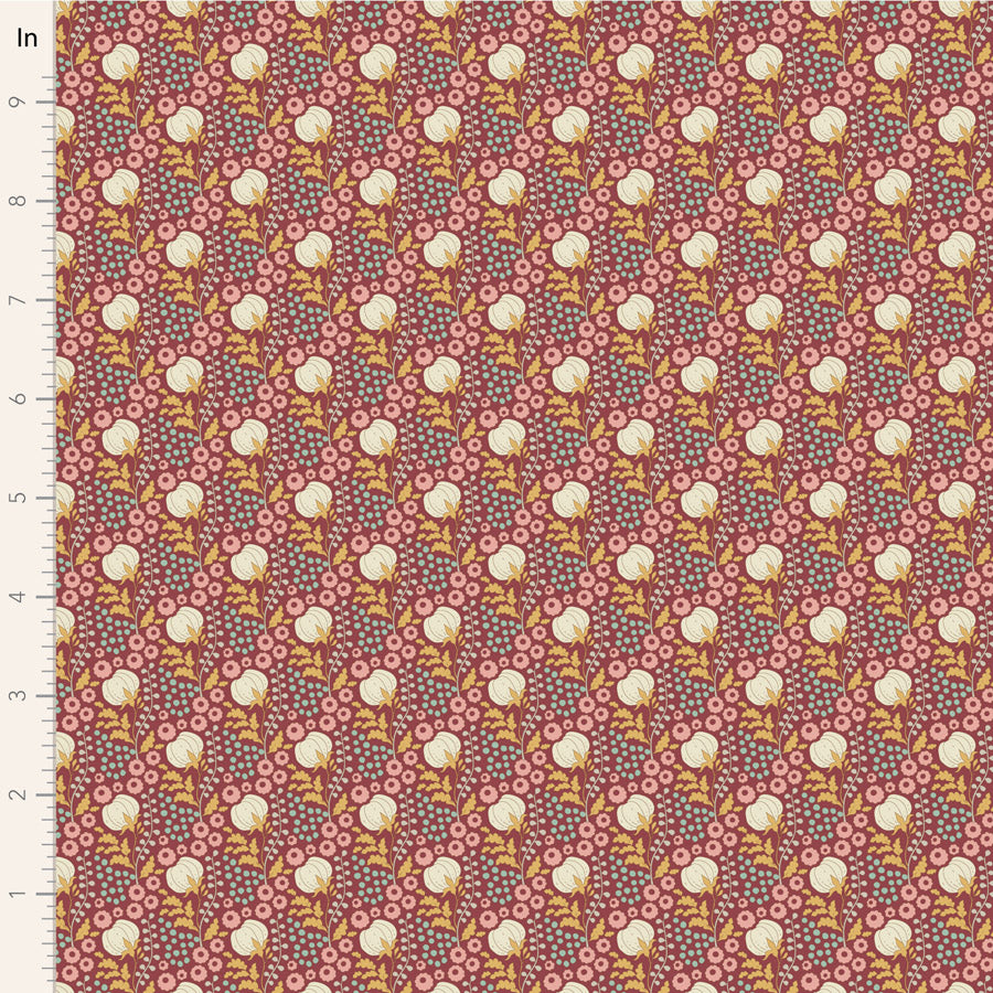 Sanctuary by Tilda: Cottonfield Maroon