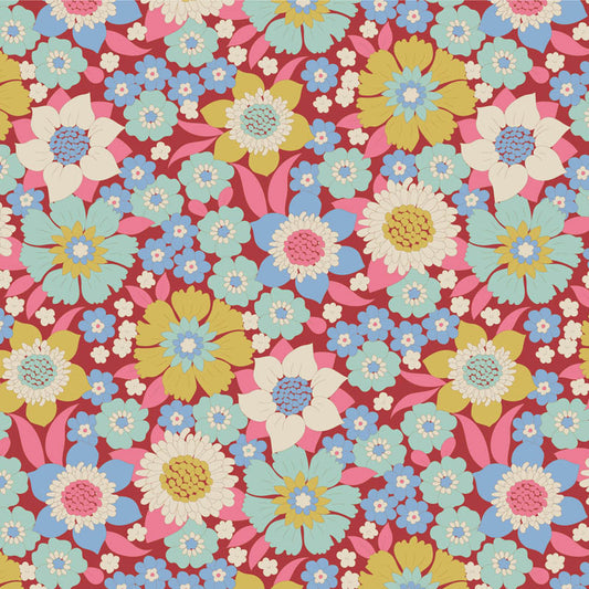 Wallflower by Tilda: Lauren Burgundy