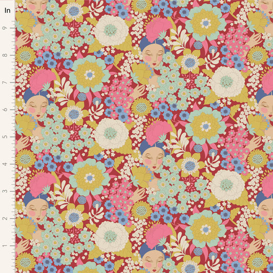 Wallflower by Tilda: Wallflower Burgundy