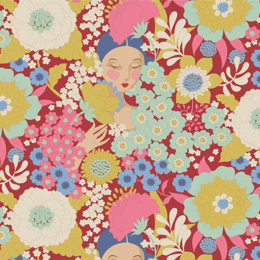 Wallflower by Tilda: Wallflower Burgundy