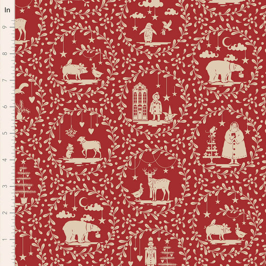 PRE-ORDER Merry Little Christmas by Tilda: Paperscenes Burgundy