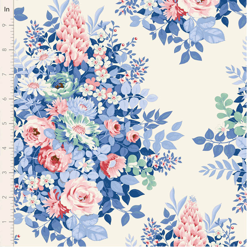 Something Blue by Tilda Fabrics: Whimsyflower Cream