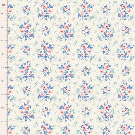 Something Blue by Tilda Fabrics: First Kiss Cream