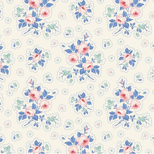 Something Blue by Tilda Fabrics: First Kiss Cream
