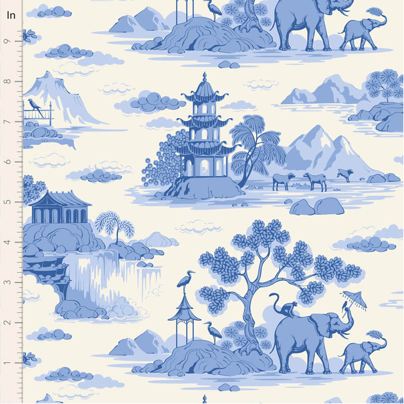 Something Blue by Tilda Fabrics: Cottonview Cream