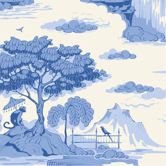 Something Blue by Tilda Fabrics: Cottonview Cream