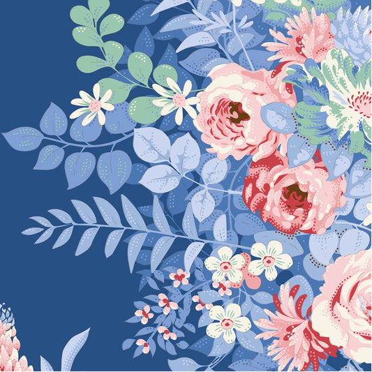 Something Blue by Tilda Fabrics: Whimsyflower Night