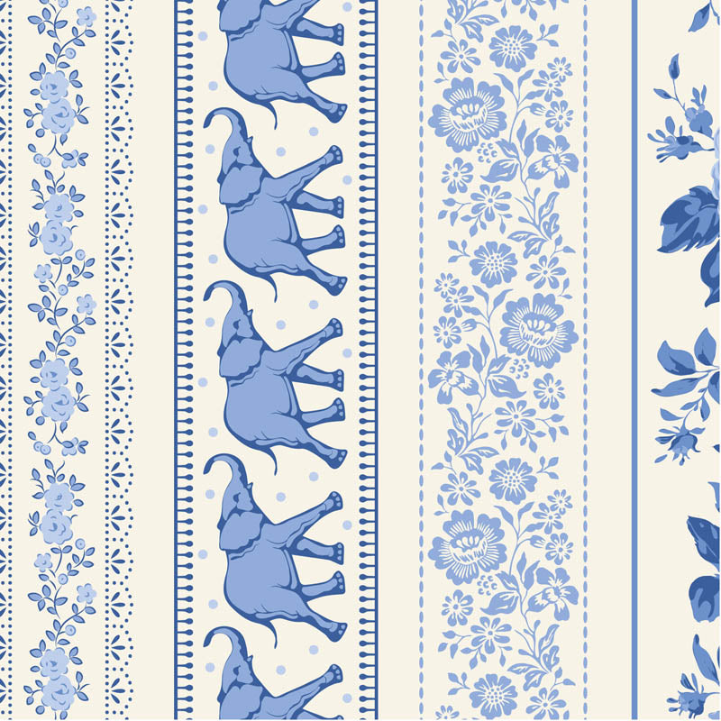 Something Blue by Tilda Fabrics: Borders Blue