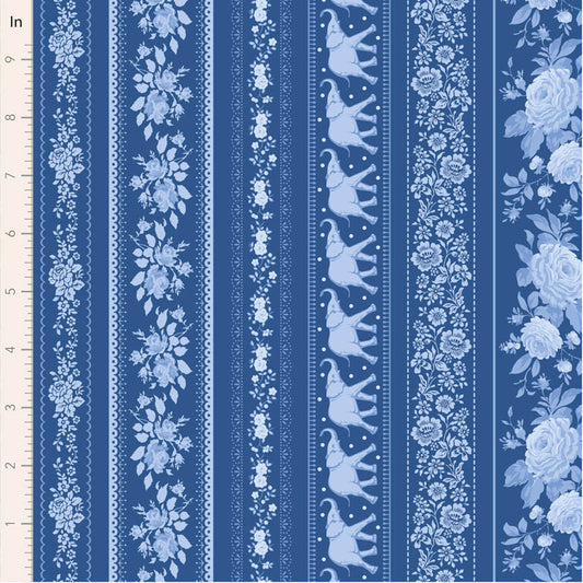 Something Blue by Tilda Fabrics: Borders Night