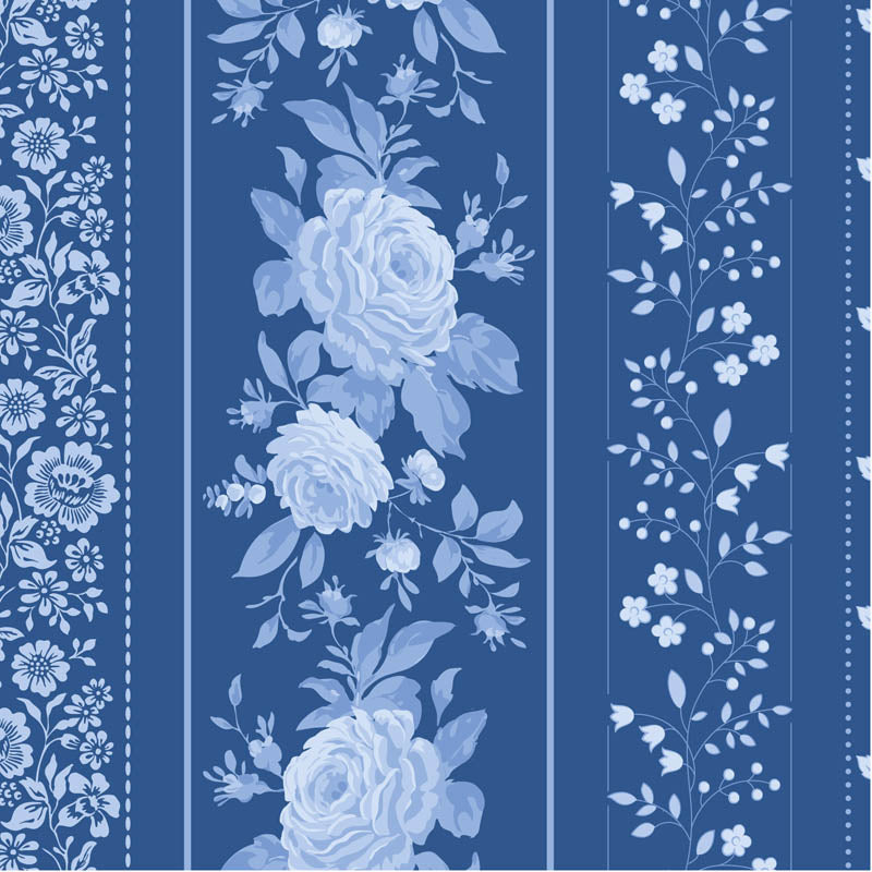 Something Blue by Tilda Fabrics: Borders Night