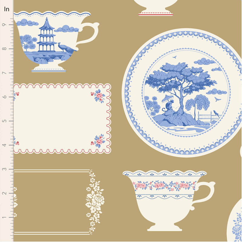 Something Blue by Tilda Fabrics: Labels & Ornaments Ochre