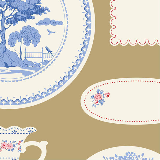 Something Blue by Tilda Fabrics: Labels & Ornaments Ochre