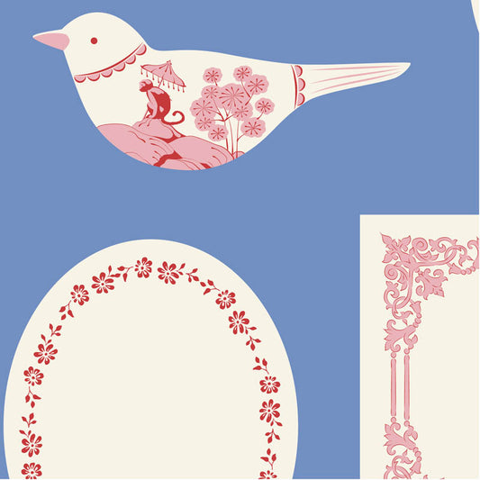 Something Blue by Tilda Fabrics: Labels & Ornaments Blue
