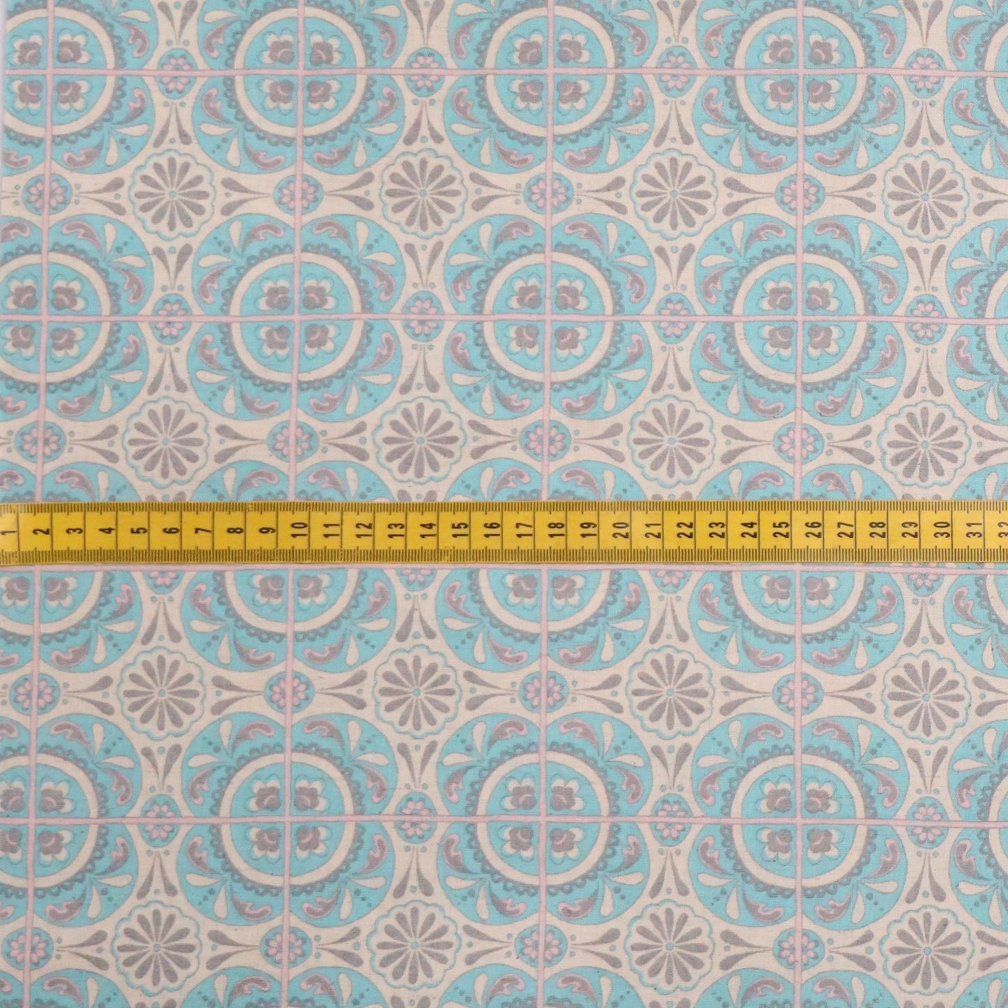 Mosaic Bloom: Large Aqua Mosaics