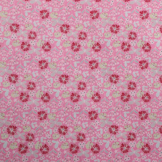 Spring Mischief: Pink Butterfly and Florals